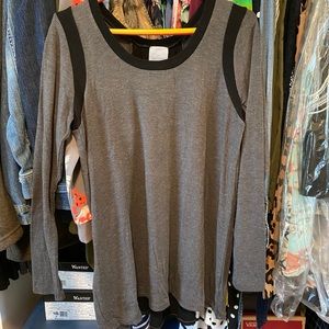 Sunday Black & Gray Long Sleeve Tunic